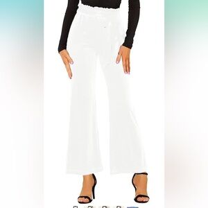 Viatabuna Womens Elastic Waist Stretchy Solid Wide Leg Pants New